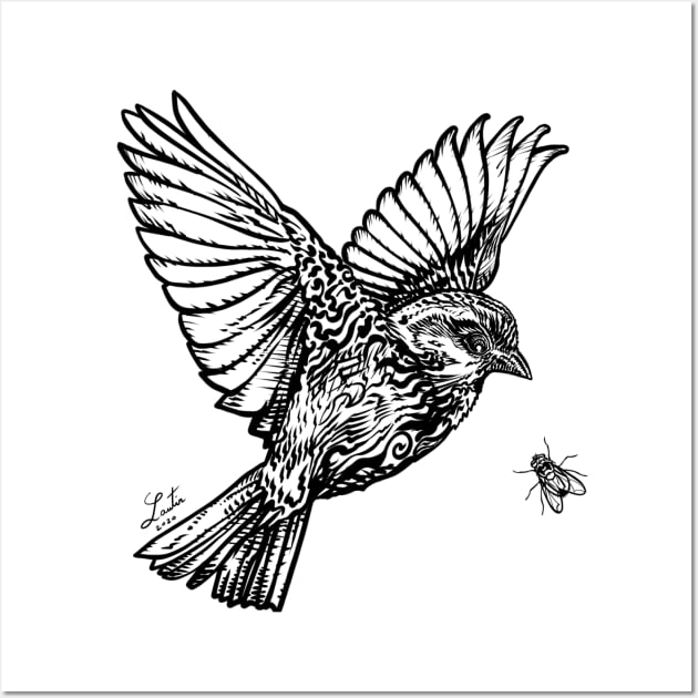 SPARROW AND FLY Wall Art by lautir